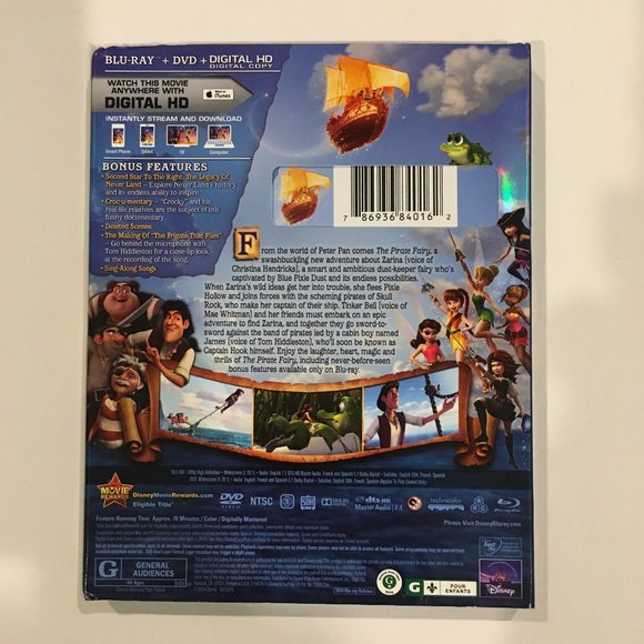Disney Tinkerbell PIRATE FAIRY Blu-Ray & DVD - Picture 3 of 5